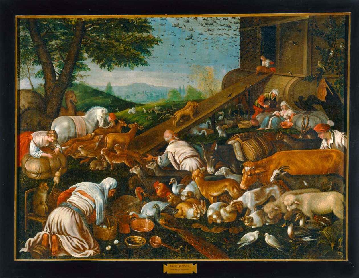 Die Tiere betreten die Arche von workshop Bassano