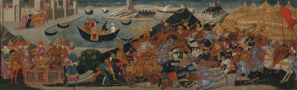 Die Schlacht von Pharsalus und der Tod von Pompeius, 1455-60 von workshop of Apollonio di Giovanni
