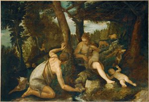 Adam und Eva nach der Vertreibung aus dem Paradies von (1528-88) Veronese