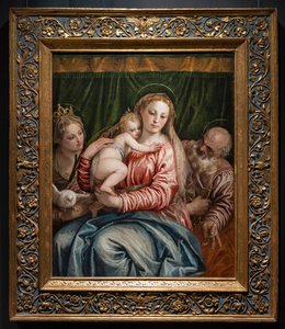 Madonna und Jesuskind zwischen St. Katharina von Alexandrien und Petrus