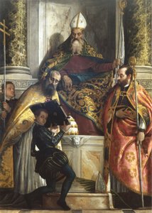 Der heilige Antonius der Abt zwischen St. Cornelius und St. Cyprian