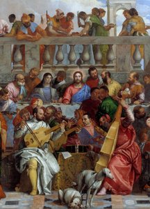 Zentrales Detail von „Die Hochzeit zu Kana (Le nozze di Cana)“ von Veronese