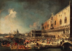 Die Ankunft des französischen Botschafters in Venedig von (1697 1768) Canaletto