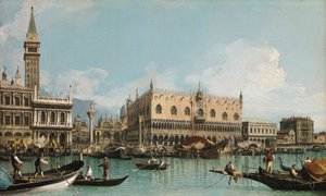 Der Pier in der Nähe der Piazza San Marco in Venedig, von Canaletto von Canaletto