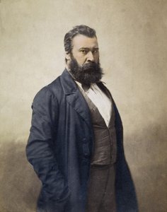 Jean Francois Millet (1814-1875) französischer Maler ca. 1870 Foto von Nadar - Digitale Kolorierung - Porträt von Jean-Francois (Jean Francois) Millet (1814-1875), Maler, Graveur. Fotografie von Nadar. 19. Jahrhundert
