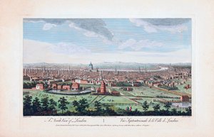 Eine Nordansicht von London im 18. Jahrhundert von (after) Canaleti