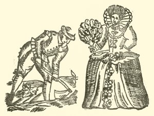 Illustration für The Roxburghe Ballads (Holzschnitt)