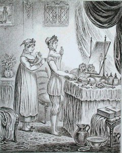 Fortschritt der Toilette: das Korsett