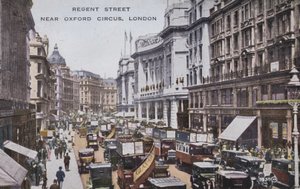 Regent Street, nahe Oxford Circus, London von (after) English photographer