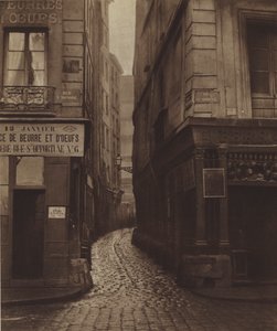 Die Rue Tirechape, aufgenommen von der Rue Saint-Honoré, abgerissen für die Rue du Pont-Neuf