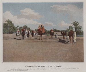 Patrouille verlässt ein Dorf