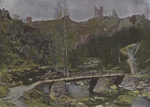 Ruinen von Crozant (Farbfoto)