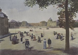 Versailles, Gesamtansicht des Schlosses (Farbfoto) von (after) French Photographer