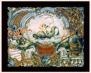 Werbekarte für Mazerand-Drucker, Cirey-sur-Vezouze, Frankreich von (after) French School