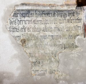 Widmungsinschrift von Priester Enrico Allemandi