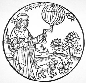 Idealporträt von Aristoteles (384-322 v. Chr.), Kopie einer Illustration aus 