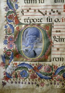Illuminierte Seite eines Graduale (Miniatur)