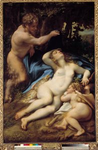 Venus, Satyr und Amor von (c.1489 1534) Correggio
