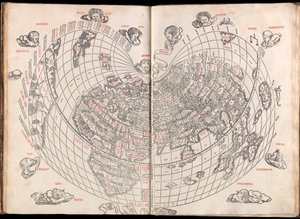 Claudii Ptholemaei Alexandrini Buch der Geographie mit Karten und universeller Figur und mit der Hinzufügung von Orten, die von den Neueren gefunden wurden, sorgfältig korrigiert und gedruckt