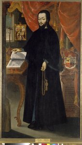 Porträt des Prinzen Dimitri, Mönch des Kiewer Höhlenklosters (Ukraine) von (d.1769) Hieromonk Samuil