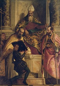 St. Antonius Abt mit St. Cornelius, St. Cyprian und einem Page