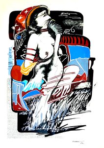 G. C. Riccardi, Leda con il cigno, 1974, Italien