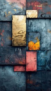 Online-Wandkunstdrucke: Geometrische Formen Malmuster für Hängedeko
