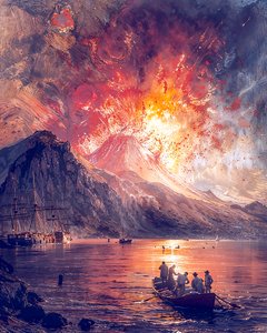 Vulkanausbruch am Meer