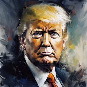 Donald Trump Gemälde von F. Abderrahim