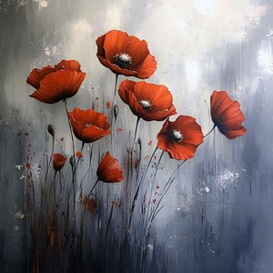 Rote Mohnblumen von F. Abderrahim