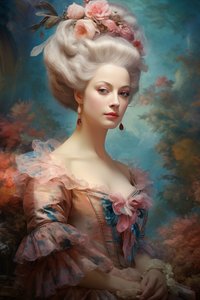 Die Herzogin, Rokoko Portraits Ölgemälde Kunstwerke, große Leinwanddrucke von F. Abderrahim