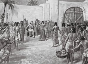 Prozess vor Hammurabi (Lithografie) von A.C. Weatherstone
