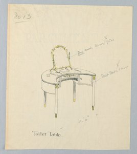 Entwurf für Toilettentisch Nr. 13