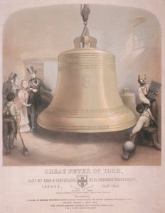 Ansicht der Great Peter of York Glocke, 1845 von AR Grieve