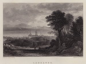 Lausanne (Farblithografie) von A.V. Copley (after) Fielding