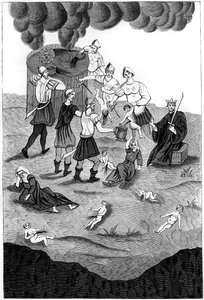 Juden entnehmen das Blut christlicher Kinder für ihre mystischen Riten, 1849
