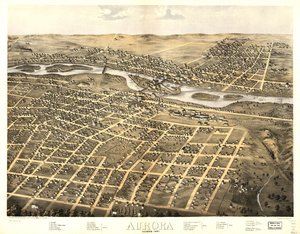 Aurora, Illinois 1867. LOC 73693341 von A.; Chicago Lithographing Co. Ruger