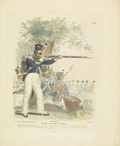 Flankeur in großer Uniform, 1820-1825 von A. Courtois