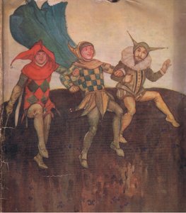 Rückseitiges Umschlagdesign, aus Tales from Shakespeare, veröffentlicht von Ward Lock & Co Ltd, 1930-40er Jahre