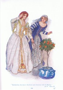 Katherine, die gehorsamste und pflichtbewussteste Ehefrau in Padua (Der Widerspenstigen Zähmung), aus Geschichten aus Shakespeare, veröffentlicht von Ward Lock & Co Ltd von A. Jackson