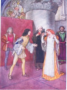 Als sie ihre Maske abnahm, stellte sich heraus, dass die unbekannte Dame keine Nichte war (wie dargestellt) (Viel Lärm um nichts) von A. Jackson