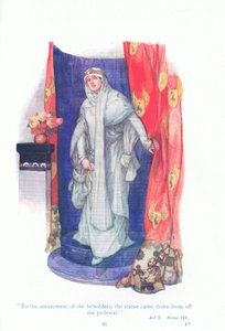 Zum Erstaunen der Zuschauer stieg die Statue vom Sockel herab (Ein Wintermärchen)
