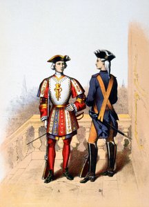 Königliche Wache des Königs und Kavalier, 18. Jahrhundert, 1887 von A. Lemercier