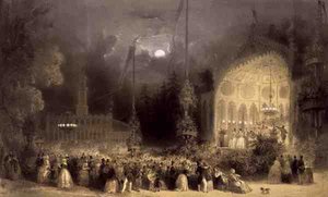 Chateau des Fleurs, Die Champs Elysees, gedruckt von Auguste Bry