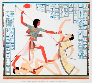 Zweite Szene an der Südwand des Inneren des Großen Tempels von Abu Simbel, 1888