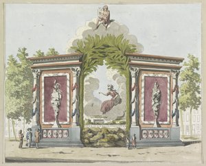 Künste und Wissenschaften, Dekoration auf dem Noordermarkt, 1795