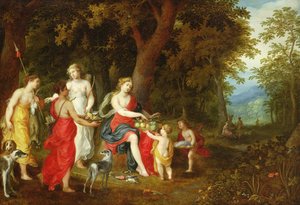 Diana und ihre Jungfrauen nach der Jagd, 1626
