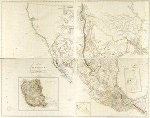 Eine neue Karte von Mexiko und angrenzenden Provinzen von Aaron Arrowsmith