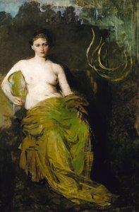 Halb bekleidete Figur, ca. 1885 von Abbott Handerson Thayer