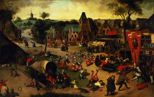 Ein Karneval am Festtag des heiligen Georg in einem Dorf bei Antwerpen